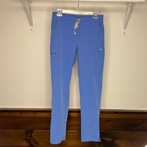Figs Technical Collection Blue Drawstring Scrub Pants- S